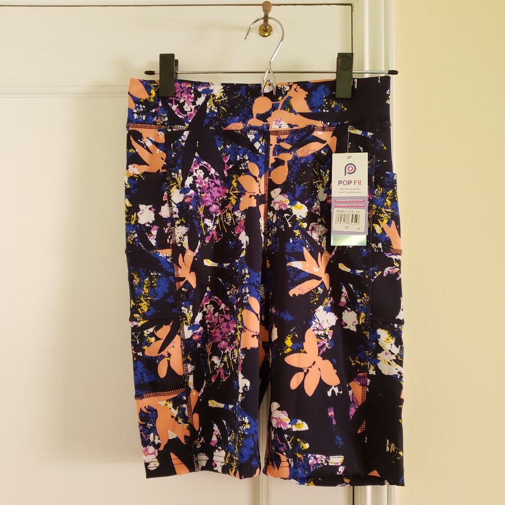 POP Fit Leggings Floral Navy/Coral NWT